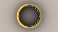 Polished Yellow Gold 8mm Open Bar Wedding Band