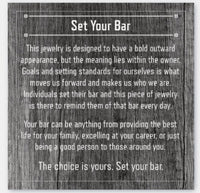 Original Set Your Bar Sterling Silver Double Horizontal Matte/Polished Design