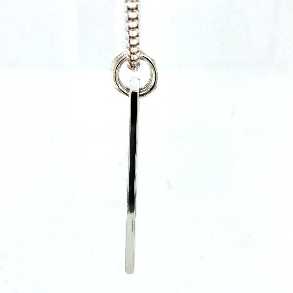 Set Your Bar Sterling Silver Hammered with Groove