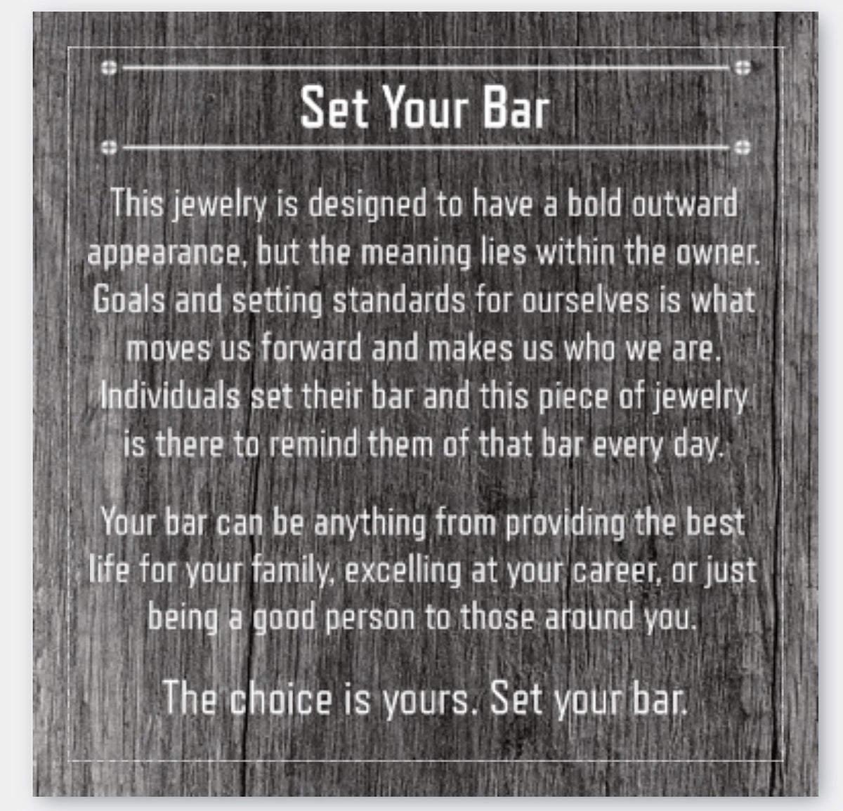 Original Set Your Bar Sterling Silver Plain Matte