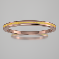 Polished Rose Gold 1.5mm Stacking Ring Shimmer Gold Resin