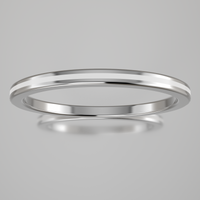 Polished Sterling Silver 1.5mm Stacking Ring White Resin