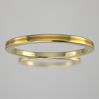 Polished Yellow Gold 1.5mm Stacking Ring Yellow Resin