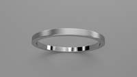 Brushed Sterling Silver 1.5mm Flat Wedding Band