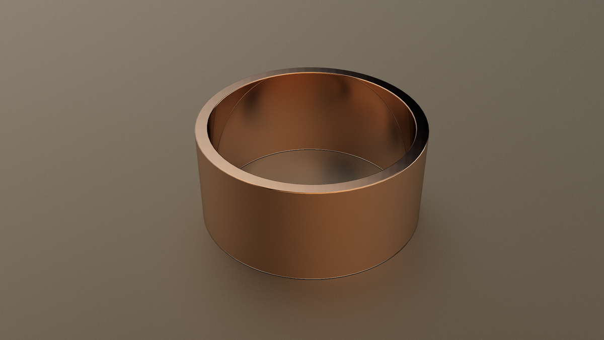 Brushed Rose Gold 10mm Flat Wedding Band