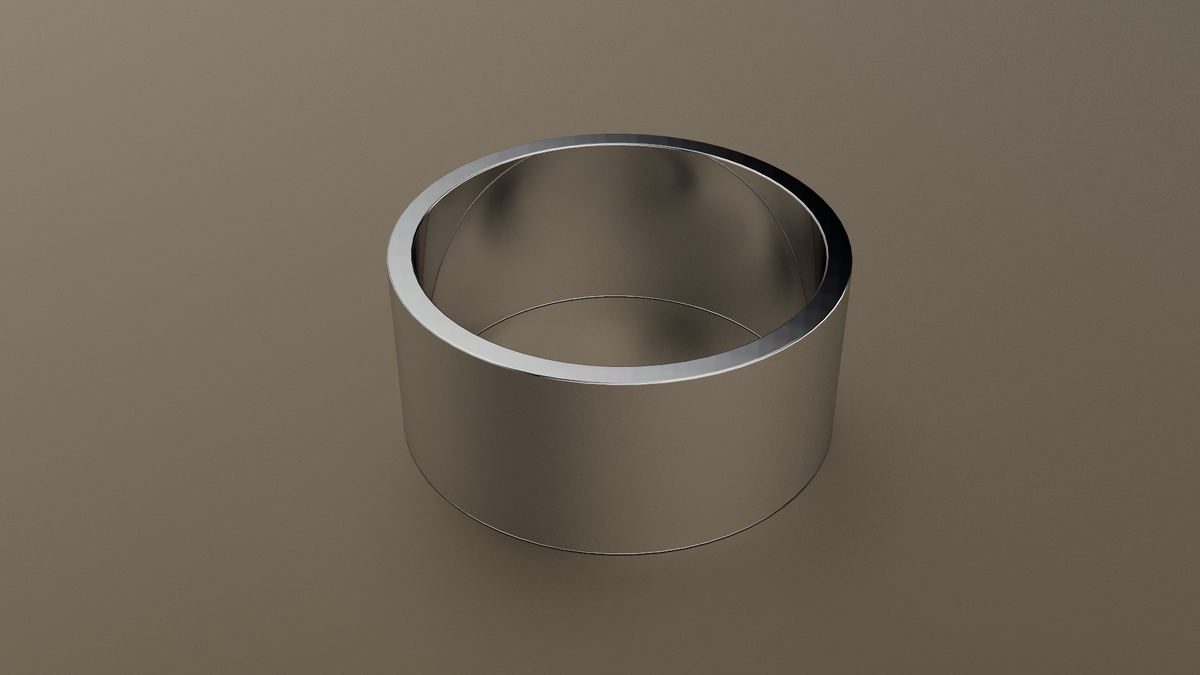 Brushed White Gold 10mm Flat Wedding Band