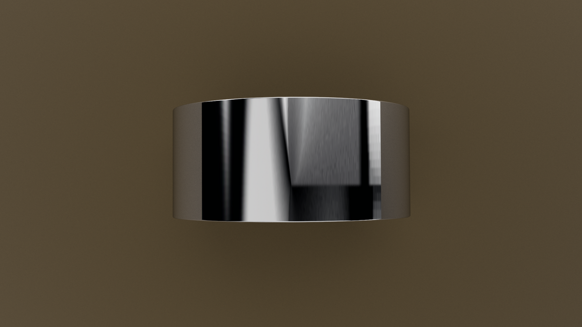 Polished White Gold 10mm Flat Wedding Band