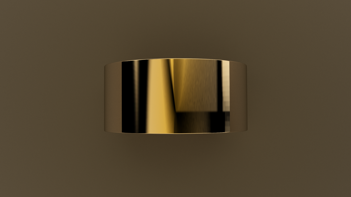 Polished Yellow Gold 10mm Flat Wedding Band