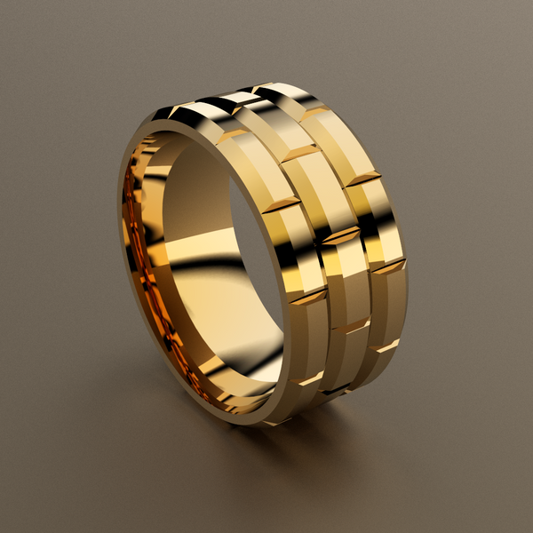 Final payment - 14kt Yellow Gold 10mm Brick Design