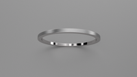 Brushed Sterling Silver 1mm Flat Wedding Band