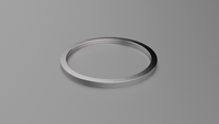 Brushed Sterling Silver 1mm Flat Wedding Band