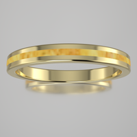 Polished Yellow Gold 2.5mm Stacking Shimmering Gold Resin