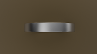 Brushed White Gold 3mm Flat Wedding Band