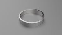 Brushed Sterling Silver 4mm Flat Wedding Band