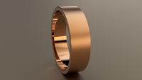 variant test of Brushed Rose Gold 6mm Flat Wedding Band