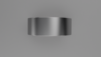 Brushed Sterling Silver 8mm Flat Wedding Band