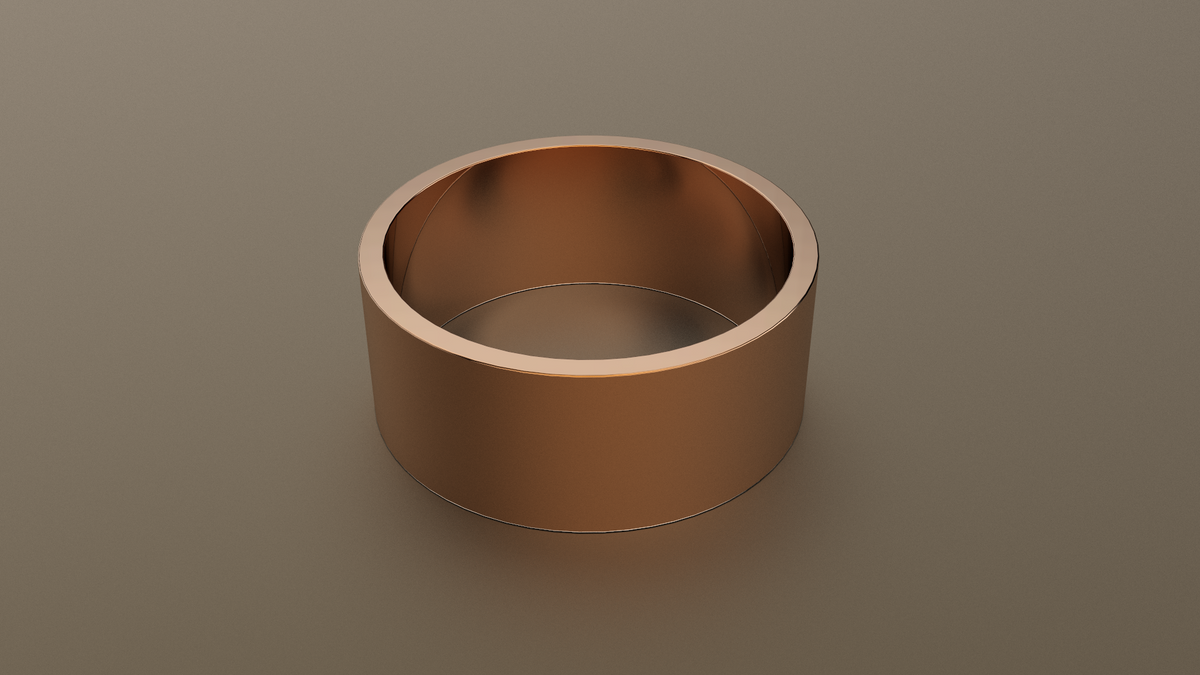 Brushed Rose Gold 9mm Flat Wedding Band