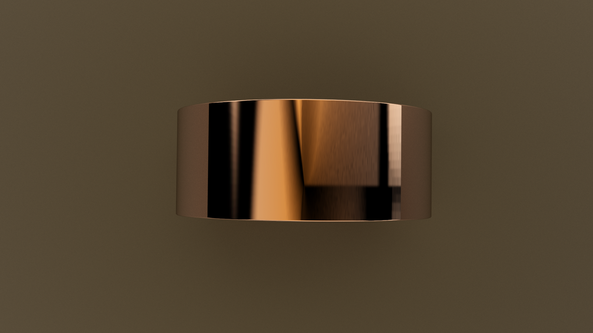 Polished Rose Gold 9mm Flat Wedding Band