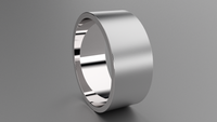 Brushed Sterling Silver 9mm Flat Wedding Band
