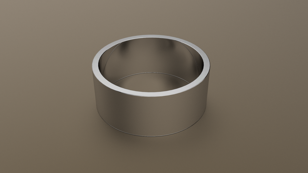 Brushed White Gold 9mm Flat Wedding Band