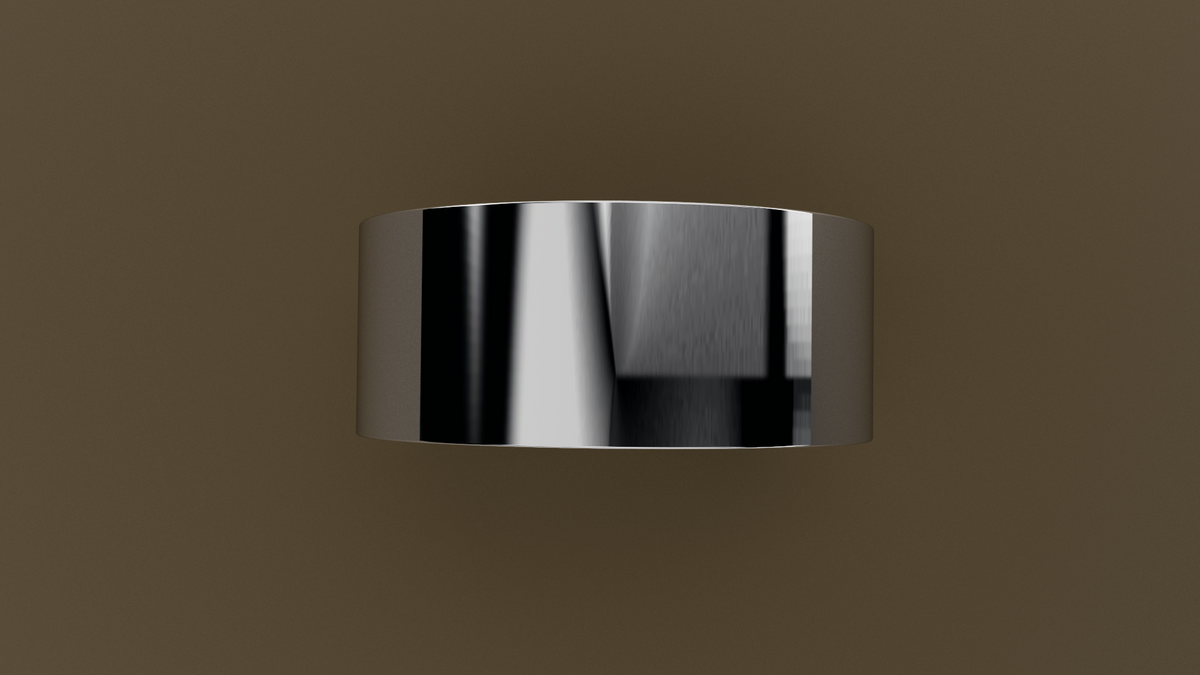 Polished White Gold 9mm Flat Wedding Band