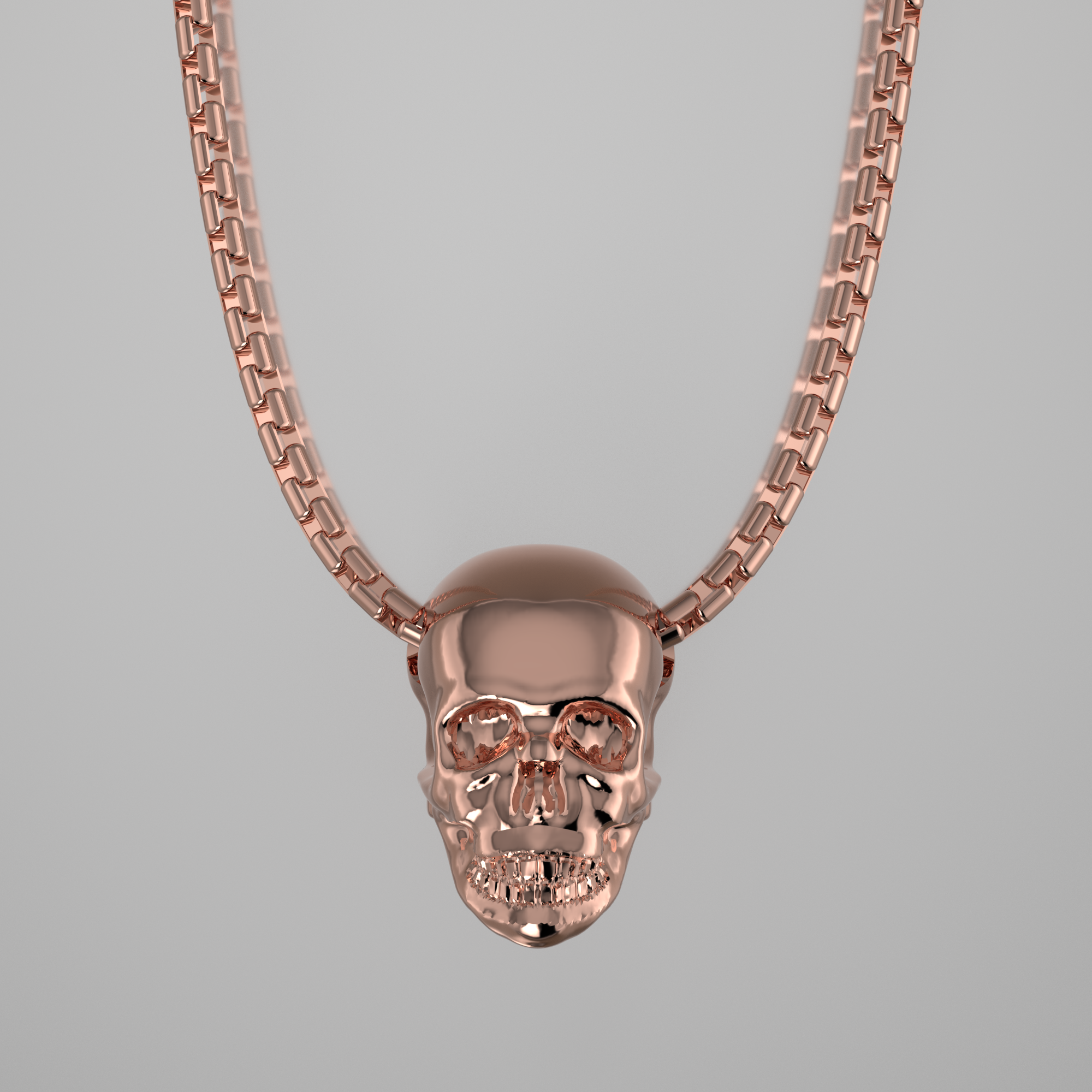 RUDE GALLERY / Hippy Water Skull Necklace (SIL) [4650