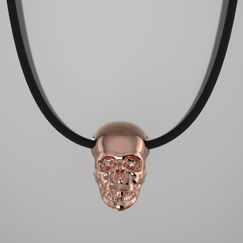 Rose Gold Skull Necklace Angelo Paul