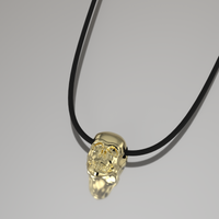 Yellow Gold Skull Necklace