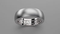 Brushed Sterling Silver 6mm Interior Message Wedding Band