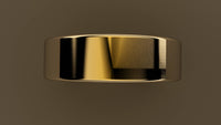 Polished Yellow Gold 6mm Interior Fluted Wedding Band