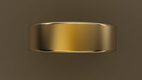 Brushed Yellow Gold 6mm Interior Fluted Wedding Band