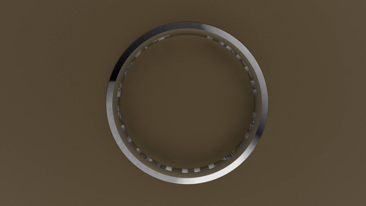 Polished White Gold 6mm Interior Message Wedding Band