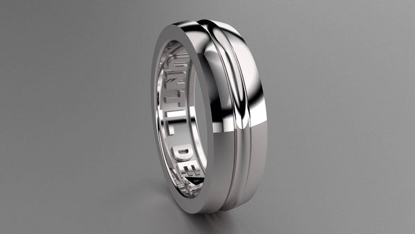 Polished Sterling Silver 6mm Interior Message Wedding Band