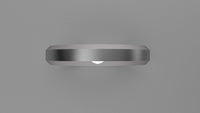 Brushed Sterling Silver 4mm Beveled Edge Wedding Band