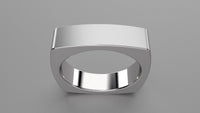 Brushed Sterling Silver 6mm Euro Square Wedding Band
