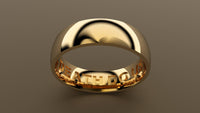 Polished Yellow Gold 6mm Interior Message Wedding Band