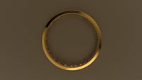 Brushed Yellow Gold 4mm Interior Message Wedding Band
