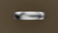 Brushed White Gold 4mm Interior Message Wedding Band