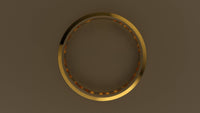 Brushed Yellow Gold 6mm Interior Message Wedding Band