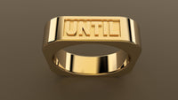 Polished Yellow Gold 6mm Square Message Wedding Band