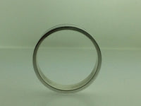 Polished Sterling Silver 6mm Double Black Groove Wedding Band