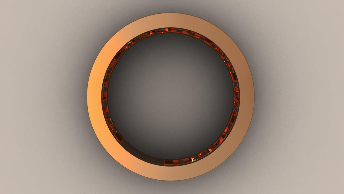 Polished Rose Gold 6mm Domed Interior Message Wedding Band