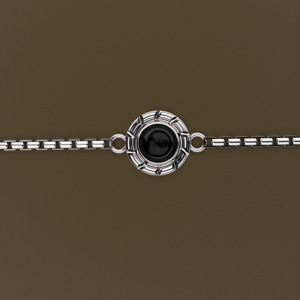 Sterling Silver Onyx Bracelet