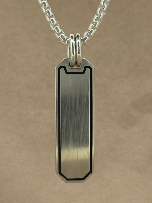 Set Your Bar Sterling Silver with Border