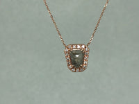 Rustic Diamond Rose Gold Necklace
