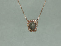 Rustic Diamond Rose Gold Necklace
